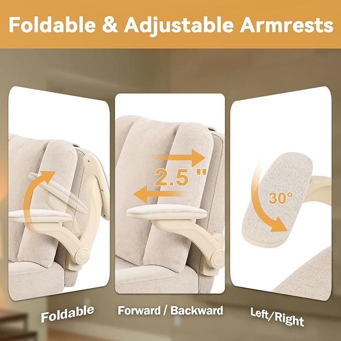Meditation Cross Legged Armchair, ADHD Chair with Adjustable Armrests, Criss Cross Desk Chair with Flexible Back Cushion, Swivel Footrest, Arm Support and Wheels for Home Office, Cocoa
