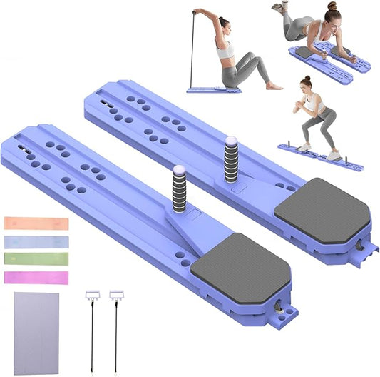 Pilates Board for Home Workout, Pilates Reformer Set for Core, Strength and Balance Training, Multi-Purpose Protable Pilates Reformer Machine for Women and Men