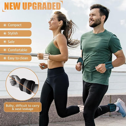 Ankle Weights Set of 2 (1 lb/2 lb/3 lb Each) Adjustable Wrist Weights for Women Men Wearable Arm Leg Weight for Pilates, Running, Walking, Workout, Yoga