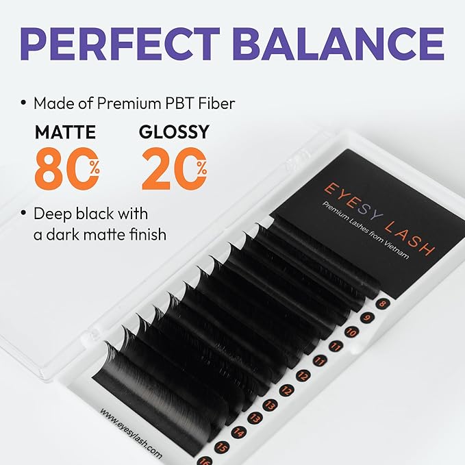 Cashmere Volume Eyelash Extensions Premium Individual Lashes - 0.03mm Thickness D Curl 8-16mm Mixed Tray - Super Soft Matte Black Single Eyelash Easy to Fan for Professional Salon Use
