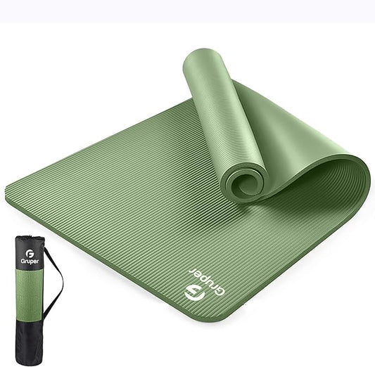 Yoga Mat Non Slip NBR Thick Yoga Mat, 72"L x 32"/24"W x 0.6"/0.4"TH (185cm x 80cm/61cm x 15mm/10mm), Anti-Tear Exercise Mat with Carrying Strap and Bag, Workout Mats for Yoga, Pilates, Floor Exercises