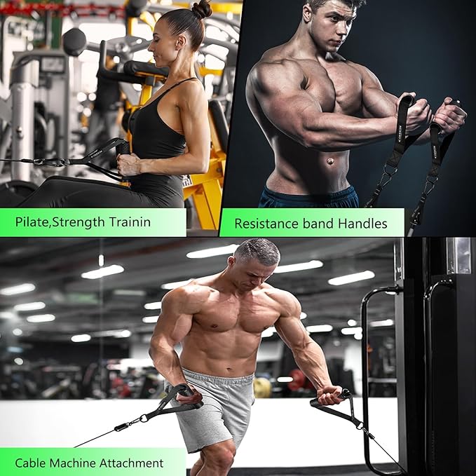 Tricep Rope Cable Machine Attachment, LAT Pulldown Attachment Tricep Pull Down Rope for Cable Machines Exercise Handles & Ankle Strap Home Gym Accessories