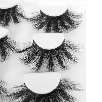 Mikiwi 25mm Faux Mink Lashes, 25mm Lashes, 6D Faux mink lashes, Faux Mink Eyelashes, Dramatic Lashes, Faux Mink Eyelashes (6D4-01)