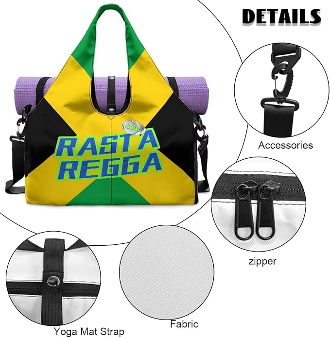 Yoga Mat Bag for Women Men Large Carryall Tote with Adjustable Shoulder Strap for Gym Yoga Travel Pilates Office