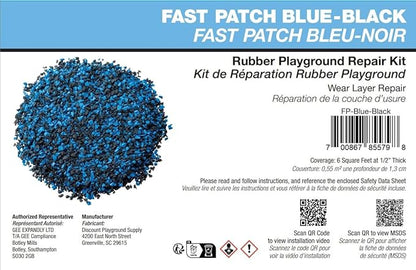 Poured-in-Place Surfacing Repair Kit Fix Rubber Playground (Blue/Black, Standard)