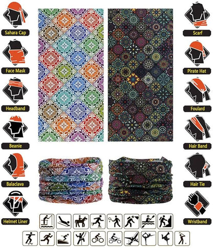 Headband Neck Gaiter Head Wrap Headwear Face Mask Magic Scarf Bandana for Men and Women
