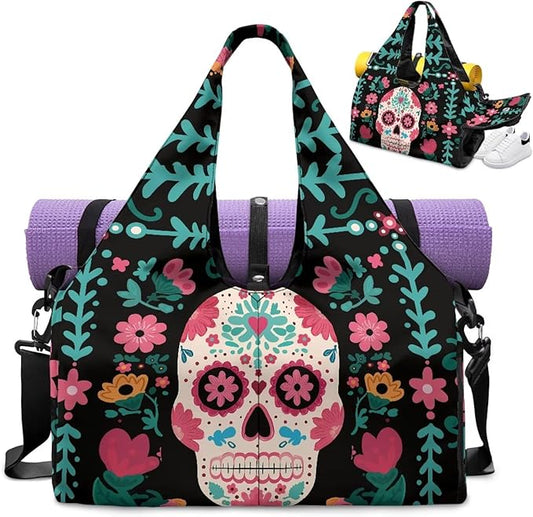 Yoga Mat Bag for Women Men Large Carryall Tote with Adjustable Shoulder Strap for Gym Yoga Travel Pilates Office
