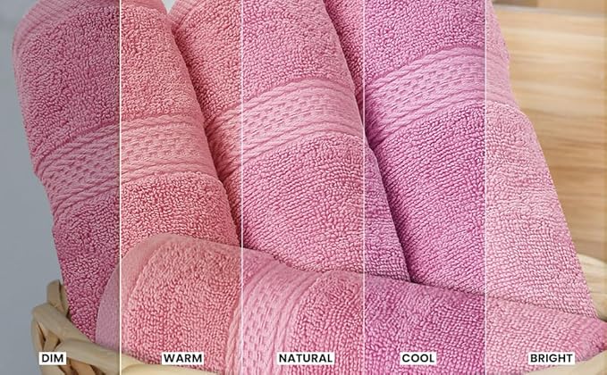 Utopia Towels 8 Piece Premium Towel Set, 2 Bath, 2 Hand, and 4 Wash Cloths, 600 GSM 100% Ring Spun Cotton, Highly Absorbent Towels for Bathroom, Gym, Hotel, and Spa, Pink