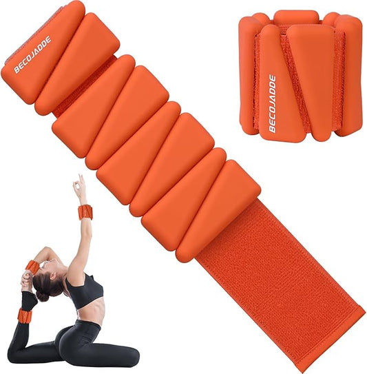 Ankle Weights Set of 2 (1 lb/2 lb/3 lb Each) Adjustable Wrist Weights for Women Men Wearable Arm Leg Weight for Pilates, Running, Walking, Workout, Yoga