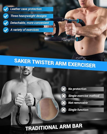 Twister Arm Trainer, Twister Arm Exerciser,Chest,Arms, Shoulders and Forearms Muscle Training Fitness Equipment, 66-110lb Adjustable Chest Workout Equipment, Portable Home Gym Fitness Equipment