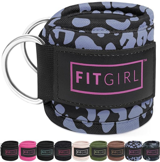 FITGIRL - Ankle Strap for Cable Exercise Machines, Work Out Cuff Attachment for Home & Gym, Glute Workouts - Kickbacks, Leg Extensions, Hip Abductors, for Exercise Machine Attachments