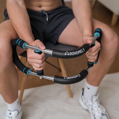 Twister Arm Trainer 20/60 & 40/90 lbs - Adjustable Chest, Arm & Upper Body Workout Bar for Home Gym Strength Training - Silent Resistance Power Twister by GOHOMELY