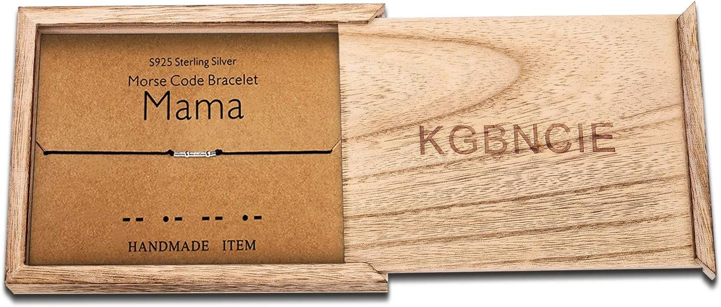 KGBNCIE Morse Code Bracelet for Women Sterling Silver Beads on Silk Cord Secret Message Fuck Friendship Inspirational Encouragement Bracelet Gift for Her