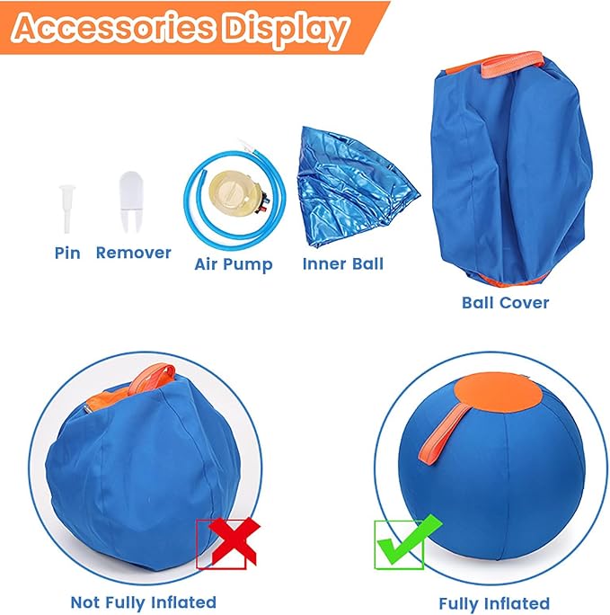 Aimery Horse Herding Ball - 25" Cover with Straps, Australian Shepherd, Cattle Dogs, Collie & Herding Dog, Giant Jolly Ball for Play