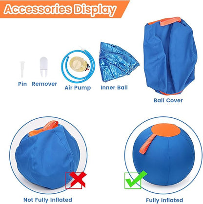 Aimery Horse Herding Ball - 25" Cover with Straps, Australian Shepherd, Cattle Dogs, Collie & Herding Dog, Giant Jolly Ball for Play