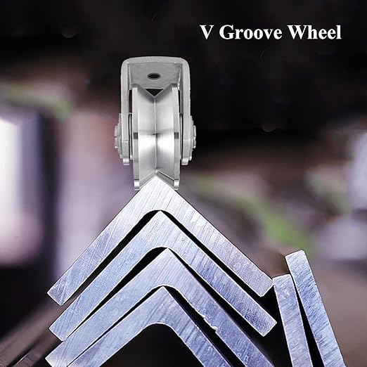 2pcs V Groove Wheel Stainless Steel Heavy Duty Wire Rope Pulley Block Sliding Gate Rollers Double Bearing Plate Caster Solid Track Rollers Wheels Fence Gate Wheel