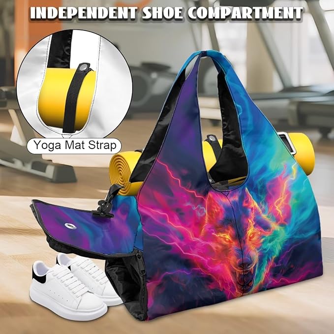 Yoga Mat Bag for Women Men Large Carryall Tote with Adjustable Shoulder Strap for Gym Yoga Travel Pilates Office