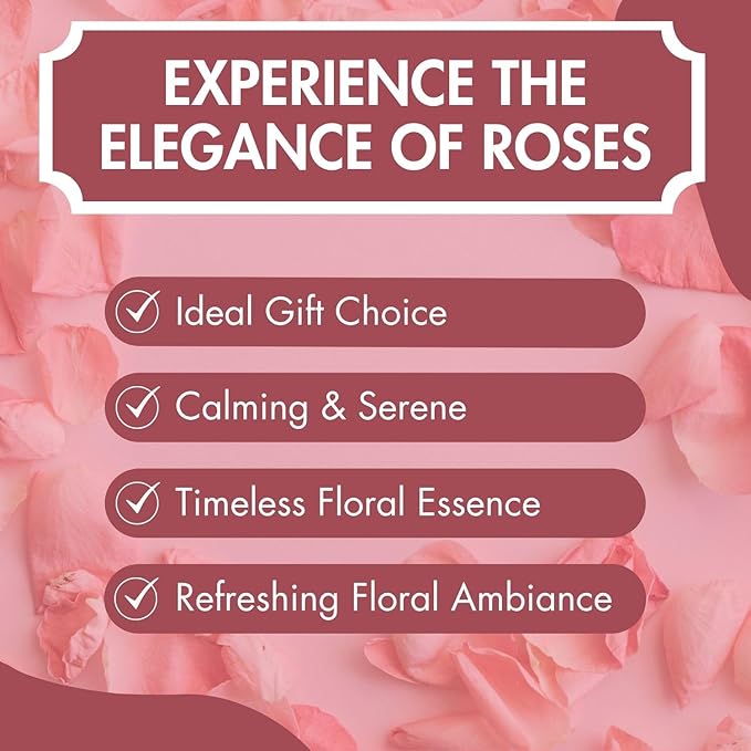 G's Breeze Smart Aroma Diffuser with 60ml Rose Scent Refill – Bluetooth & Wi-Fi App Control - LED Lighting, Adjustable Intensity - Long-Lasting Romantic Floral Fragrance for Home or Office