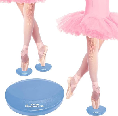 Dance, Cheerleading and Figureskating Trainer Stretching and Balance, 2 Pc. Set, Stretching, Disc Core Board and Flexibility Equipment Strap for Dance, Gymnastics, Turning, Stunt