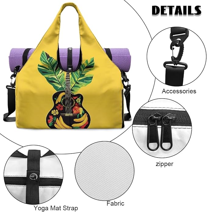 Yoga Mat Bag for Women Men Large Carryall Tote with Adjustable Shoulder Strap for Gym Yoga Travel Pilates Office