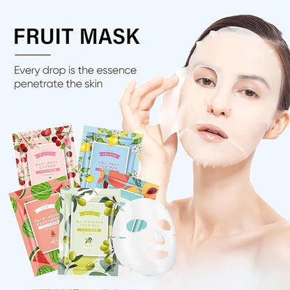 30 Sheets Face Masks Skincare for All Skin Types, Hydrating Face Masks Suitable for All Skin Types, Sheet Masks with Natural Ingredients, Facial Masks for Women Skin Care, Face Mask for Spa