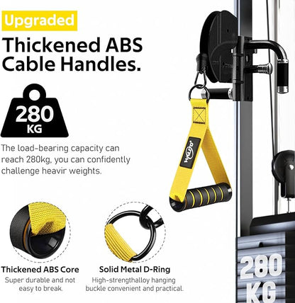 WALITO Exercise Handles, Replacement Cable Machine Attachments for Home Gym Equipment, Pulley System, Pilates, Resistance Bands, Strength Trainer, Heavy Duty Working Out Handles