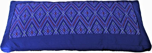 Meditation Bench Cushion Kneeling Seiza - Global Ikat Blue