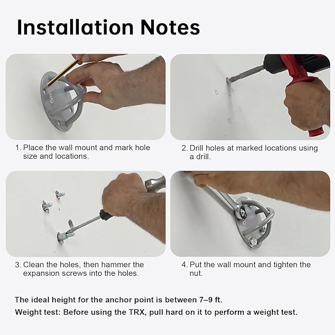 Wall Ceiling Mount Bracket for Suspension Straps, Aerial Yoga Swing & Hammock, Gymnastic Rings, Boxing Punching Bags, Body Strength Gym Equipment and Battle Ropes