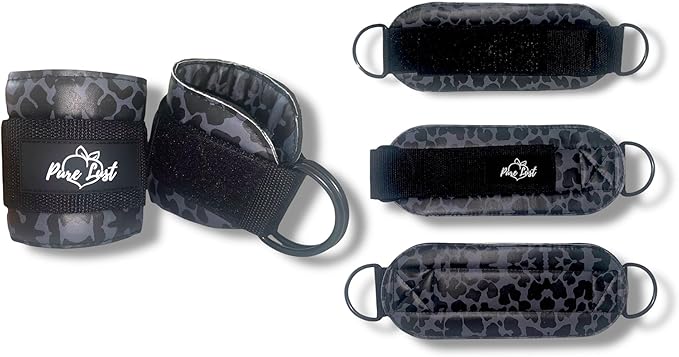 Pure Lust Ankle Straps, Ankle Cuffs, Cable Cuffs, Cable Ankle Straps, Cable Machine Attachment, Gym Accessories, Pair