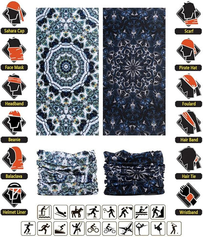 Headband Neck Gaiter Head Wrap Headwear Face Mask Magic Scarf Bandana for Men and Women