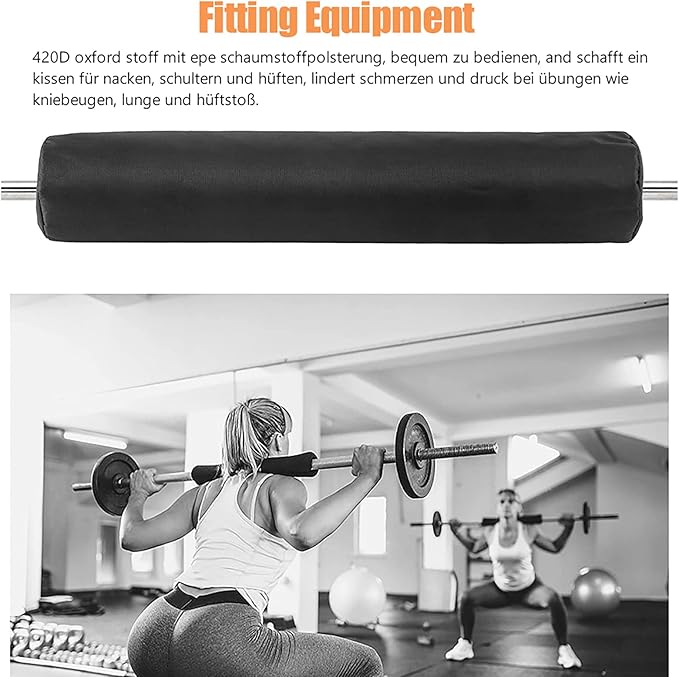 Barbell Squat Pad, Squat Pad Barbell Pad Bar Cushion Weightlifting Hip Thrusts Squat Rack Pad Neck Shoulder Protective Pad for Squats, Lunges & Hip Thrusts