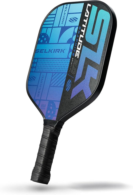 SLK Latitude 2.0 Pickleball Paddle | G4 Graphite Pickleball Paddle Face | Rev-Core+ Technology with SpinFlex Surface | Redesigned for Performance and Control