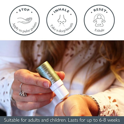 Scentered De-Stress Balm – Aromatherapy Stress Stick with Chamomile & Rosemary – Natural Self-Care Essential Oil roll On – Relaxation Gift for Stress Relief
