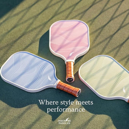 Inscribe Premium Pickleball Paddle – Lightweight, Durable Honeycomb Core, Vibrant Fiberglass Surface, Comfort Grip & Stylish Canvas Cover – Premium Pickleball Gear for Fun & Casual Play