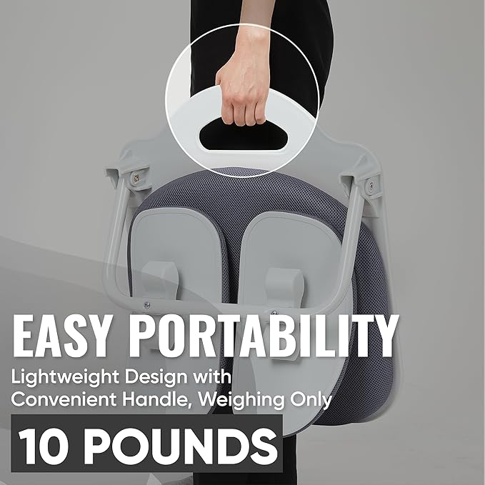 【Made in Korea】 Dual-Backrests Ergonomic Floor Chair with Back Support - Meditation Chair, Floor Gaming Chair, Reading Chair, Floor Chairs for Adults, Foldable Chair (Grey)