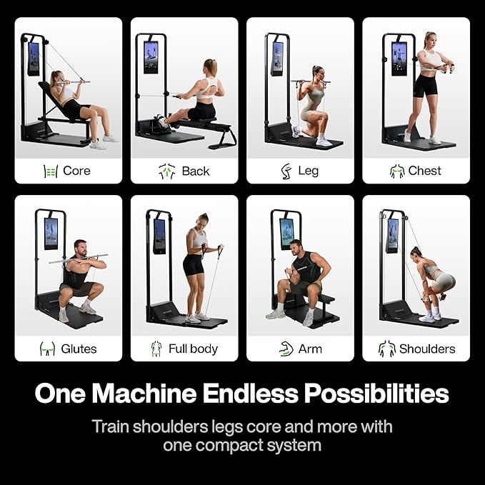 Speediance Home Gym, Smart AI-Powered Multi-Functional Smith Machine for Full Body Strength Training, All-in-one Gym Equipment, Digital Weight System, Workout Station, Squat Rack, Gym Monster 2