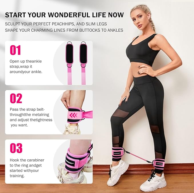 Ankle Resistance Bands,Ankle Weights,Glute & Lower Body Exercises Equipment,Pilates Equipment for Ankle,Workout Sets for Women,Resistance Bands for Working Out,Exercise Bands for Butt Lift