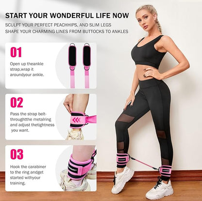 Ankle Resistance Bands,Ankle Weights,Glute & Lower Body Exercises Equipment,Pilates Equipment for Ankle,Workout Sets for Women,Resistance Bands for Working Out,Exercise Bands for Butt Lift
