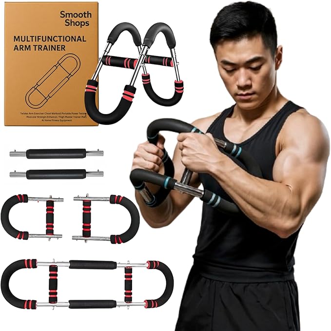 Smooth Shops® Twister Arm Trainer – Adjustable Resistance Chest Expander & Forearm Exerciser for Home Gym Fitness