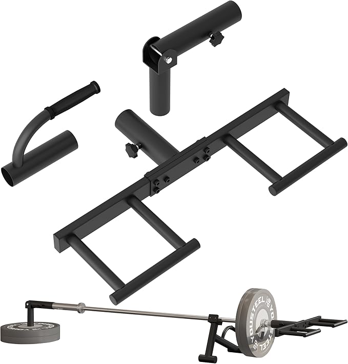 Heavy Duty Landmine Handle Attachment Set T Bar Row Viking Press Attachment for Barbell Workouts Weightlifting Landmine Handle Fits 2-Inch Olympic Barbell Strengthen Back and Core Muscles