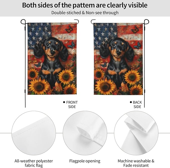 American Flag Garden Flag 12x18 In Double Sided Yard Flags Lawn Sign Decor No Flagstand