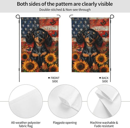 American Flag Garden Flag 12x18 In Double Sided Yard Flags Lawn Sign Decor No Flagstand