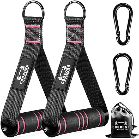 Heavy Duty Exercise Handles, Gym Cable Handles for Cable Machine Attachments, D Handle Cable Attachments, Handles for Resistance Bands, Workout Accessories, Fitness Equipment for Home Gym