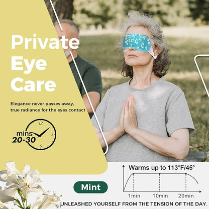 16-Pack Steam Eye Masks for Dry Eyes, Jasmine Warm Eye Mask for Tired Eyes, Relief Fatigue & Dark Circle, Heat Sleep Mask for Puffy Eye, Disposable Eye Mask, Warm Compress for Eyes, Travel Ready
