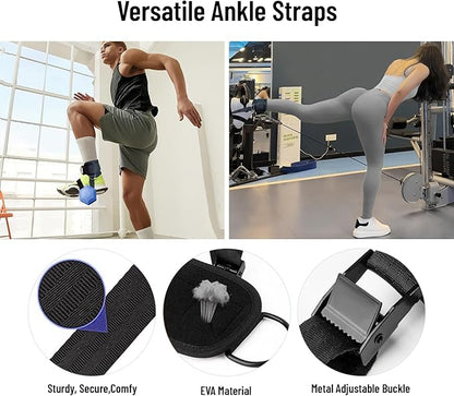 Ankle Straps for Dumbbell and Cable Machine, Monkey Foot Dumbbell Attachment Straps for Gym Trainer and Ankle Straps for Weight Lifting, Leg Extensions for Women and Men