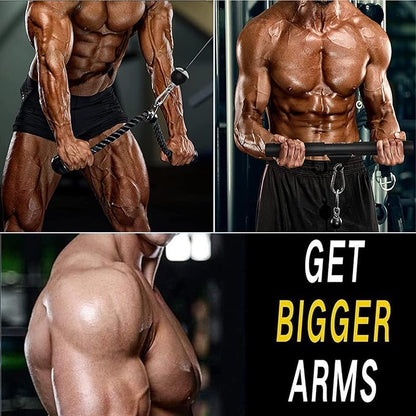 Weight Cable Pulley System Gym Upgraded Fitness LAT and Lift Pulley Attachments Tricep Workout Pulley System with Adjustable Length Cable for Home Gym LAT Pull Down Biceps Curl Tricep Arm Workouts