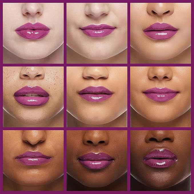 Hydrating Lip Glow Oil, Lip Oil Gloss Transparent Toot Tinted Nourishing Long Lasting Repairing Lightening Lip Lines (BERRY) 0.2 OZ