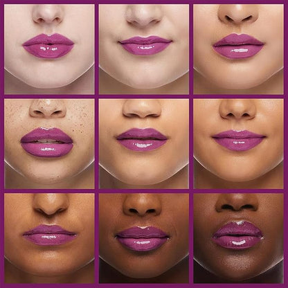 Hydrating Lip Glow Oil, Lip Oil Gloss Transparent Toot Tinted Nourishing Long Lasting Repairing Lightening Lip Lines (BERRY) 0.2 OZ