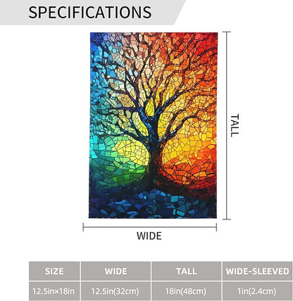 Mosaic Tree Garden Flag 12x18 In Double Sided Yard Flags Lawn Sign Decor No Flagstand