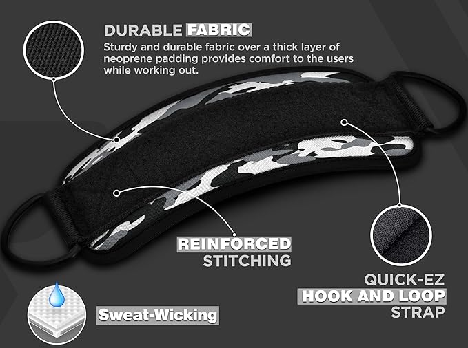 RDX Ankle Straps for Cable Machines – 7MM Neoprene Padded 10"x4" Adjustable Gym Cuffs with Dual D-Rings – Weight Attachments for Wrist Glutes Leg Kickbacks Hip Abduction Strength Workouts – Men Women